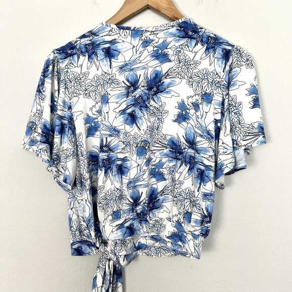 Peach Clothing Katerina Top Santorini Floral Bamboo Knit Large UV Protection - Picture 5 of 9